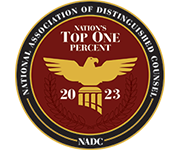 National Association of Distinguished Counsel | Nation's Top One Percent | 2023